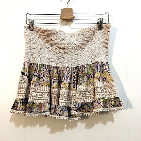 Sunday St. Tropez Silk Skirt M/L - Picture 2 of 6